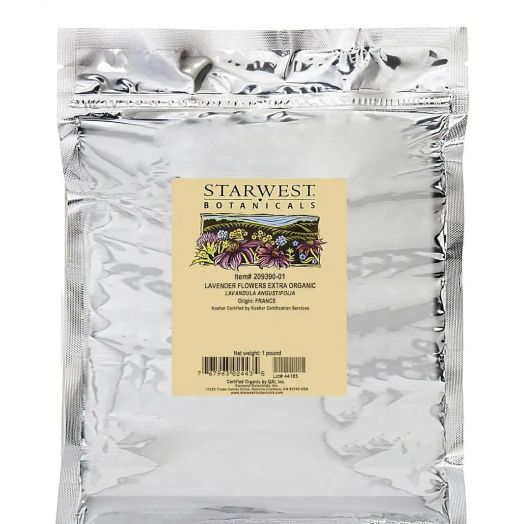 Starwest Botanicals Organic Lavender Flowers Whole Extra - 1 lb