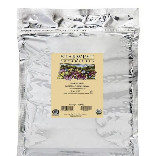 Starwest Botanicals Organic Calendula Whole Flowers - 1 lb (453.6 Grams)