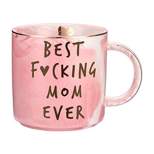 Mom Gifts for Women, Funny Mom, Pregnancy Congratulations, Pink Marble Mug, 11.5oz Coffee Cup