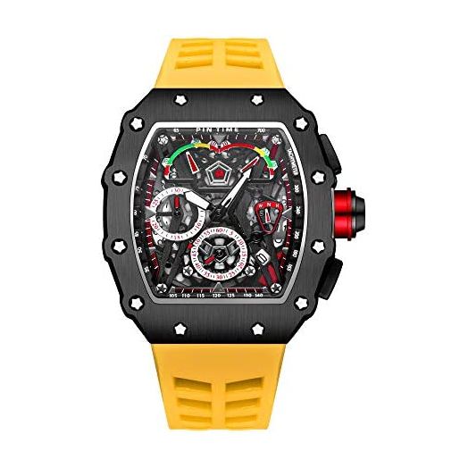 Fashion Mens Watch Hallow Punk Chronograph Sports Wristwatch Luxury Designer Mens Watch