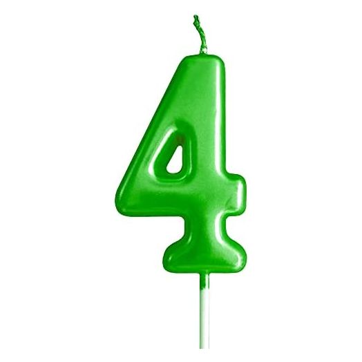 XNOVA Green Birthday Candles 4 Candle 4th Four Years Cake Bady Roman Numberal Cool Number Candle No 40 41 42 43 44 45 46 47 48 49