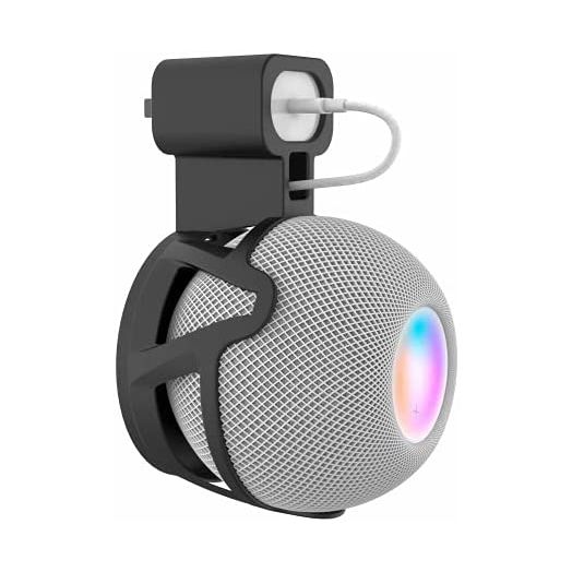 Ouligei Top-Notch Quality Homepod Mini Wall Mount Holder, Homepod Mini Plug Mount with in-Built Cable Management System, No Screws Needed - an Elegant Space Saving Accessory