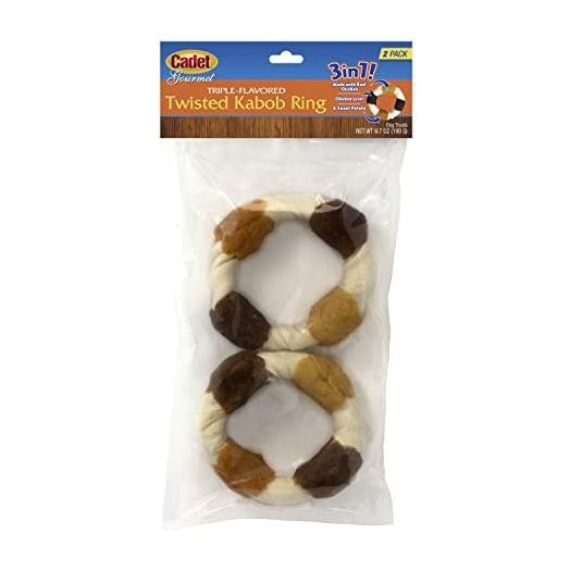 Cadet Premium Grade Pressed Beef Hide Bones 8 Inch, 6 Pack