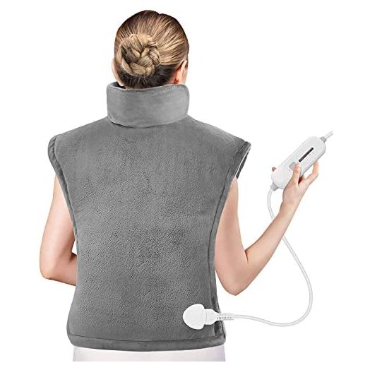 Comfier Large Heating Pad for Back Pain Relief,Soft Flannel Fast Heating Pads for Neck and Shoulders,Electric Heated Wrap,3 Heat Levels & 90-Mins Auto Shut Off,Machine Washable,Gifts for Dad,Women,Men