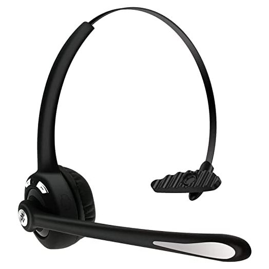 Bluetooth Headset with Microphone,V5.1,Noise Canceling Wireless On Ear Headphones, Bluetooth Headphones with Mic, Phone Headset Mute Button for Laptop, Skype, Call Centers, Office, Trucker
