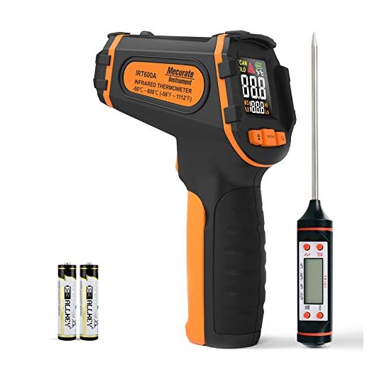 Mecurate Digital Infrared Thermometer Gun, Non Contact Laser, -58~1112(-50~600)