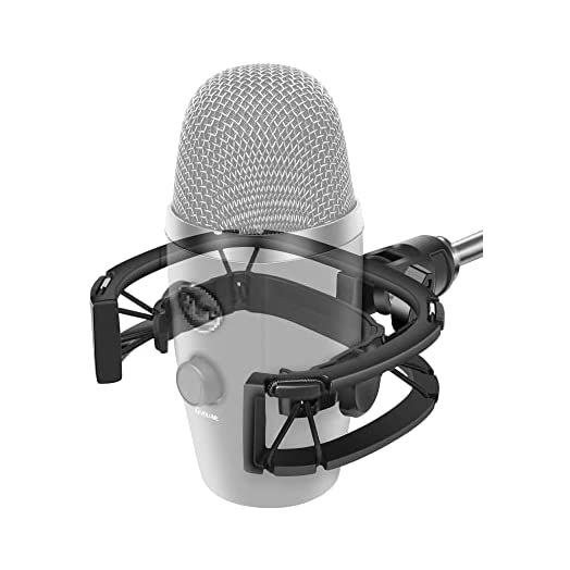 Borenbuir Yeti Nano Shock Mount with Pop Filter, [Custom Built for Yeti Nano Mic] Anti-Vibration Suspension Shock Mount Holder Clip Compatible with Blue Yeti Nano Microphones