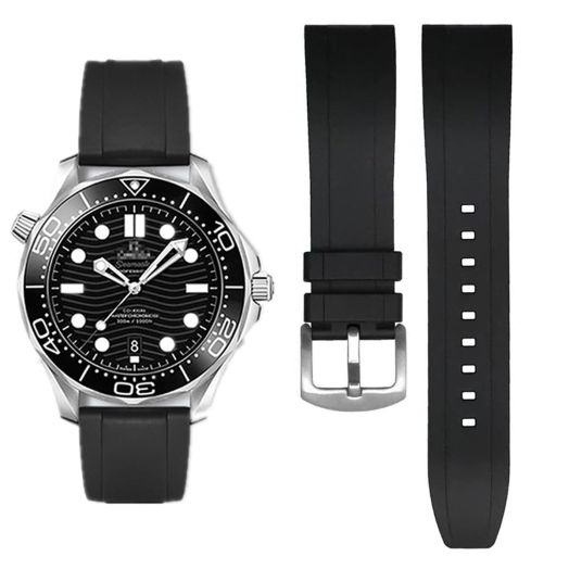HEYOZURY Fluororubber Watch Bands Quick Release FKM Rubber Watch bands 19mm 20mm 21mm 22mm Smartwatche Bands for Men and Women Waterproof Sport Durable Watchbands FKM for Omega x Swatch MoonSwatch