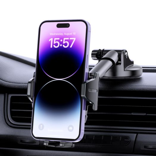HHJ Phone Holders for Your Car,2-in-1 Car Phone Holder Mount, Car Dashboard Windshield Air Vent Hands-Free Car Phone Holders for iPhone All Phones