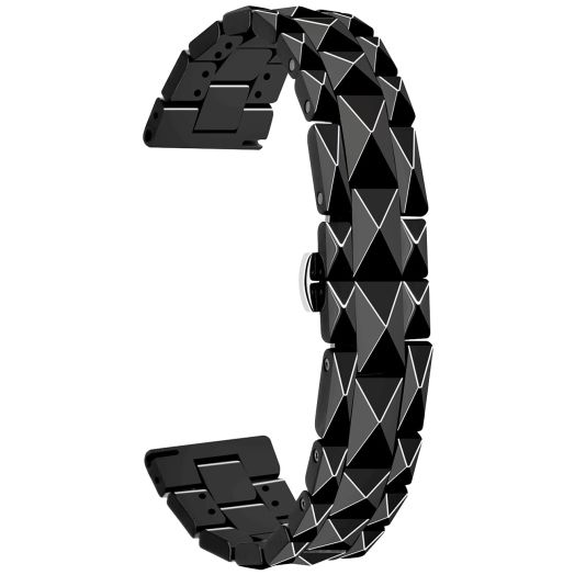 Ceramic Watch Band 20mm 22mm Quick Release Tapered Watch Strap for Men Women Replacement Bracelet Stainless Steel Deployment Buckle Black White