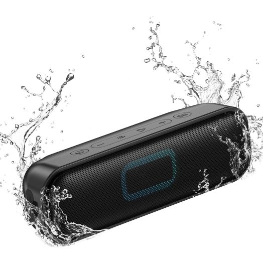 Bluetooth Speakers, Portable Speakers Bluetooth Wireless with 20W Loud Stereo Sound, IPX7 Waterproof Shower Speakers, TWS Loud Party Speakers, Multi-Colors Lights, 15 Hrs Playtime for Indoor&Outdoor