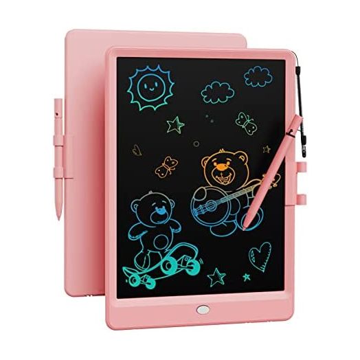 Bravokids Toys for 3-6 Years Old Girls Boys, LCD Writing Tablet 10 Inch Doodle Board, Electronic Drawing Tablet Drawing Pads, Educational Birthday Gift for 3 4 5 6 7 8 Years Old Kids Toddler (Pink)