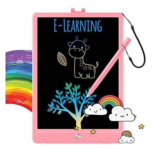 TEKFUN LCD Writing Tablet Doodle Board, 10inch Colorful Drawing Tablet Writing Pad, Girls