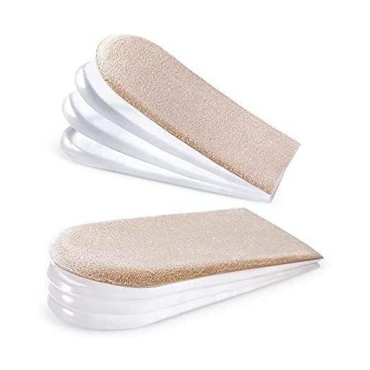 Kimihome Adjustable Orthopedic Heel Lift Inserts, Upgrade and Widen Heel Cushins, 1/4" to 1" Gel Shoe Heels Inserts for Leg Length Discrepancies.(4 Layers,1Pair)