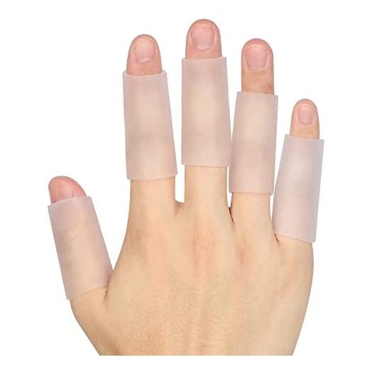 Kimihome 20 PCS Gel Finger Sleeve Protectors, Silicone Finger Sleeve Cushions and Protects, Provide Relief for Finger Cracking, Corns, Blisters and Calluses Protect.