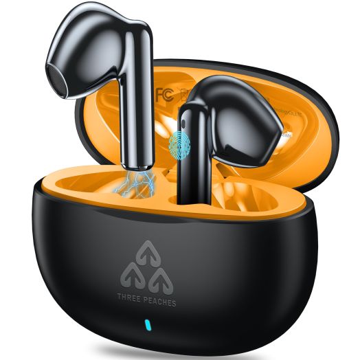 Ear Buds Wireless Earbuds Bluetooth 5.3 Headphones, in-Ear Earbuds with Charging Case ENC Dual Mic Talk Noise Canceling Touch Control Sports Wireless Earbuds for Android/iOS, Black