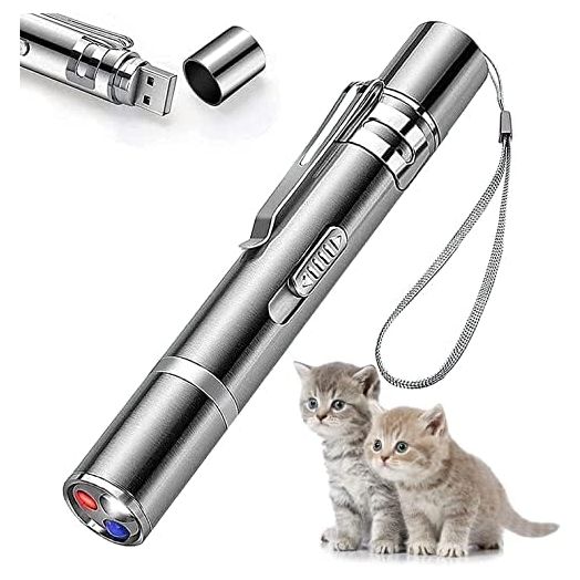 Cat Toy Pointer for Indoor, Cat Mouse Toys Wand Light Pet Interactive Toys to Keep Cat Busy, for Kitten Cat Dog Chase Play
