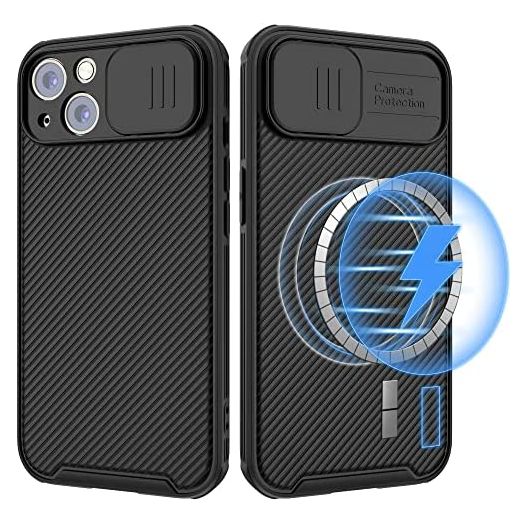 Hitaoyou iPhone 13 case magsafe, iPhone 13 case with Camera Cover [Support Magsafe Charger],Slim Magsafe Case for iPhone 13 case with Slide Lens Cover iPhone 13 case for Women,Black