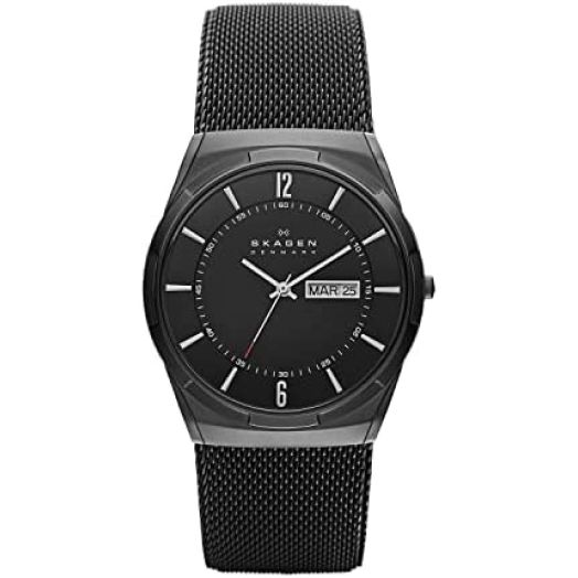 Skagen Melbye Three-Hand Watch with Stainless Steel Mesh Band