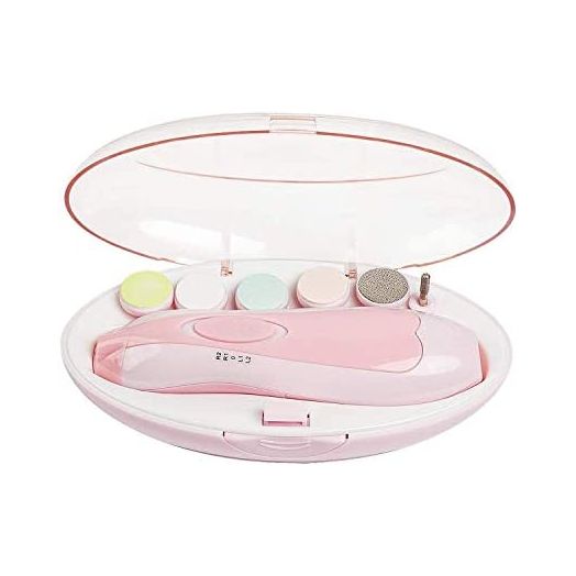Baby Nail File Electric Nail Trimmer File Manicure Set, Toes Fingernails Care Trimmer with LED Light for Newborn, Kids and Adults