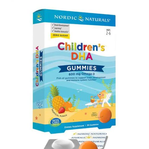 Nordic Naturals Children's DHA Gummies, Tropical Punch Flavor - 30 Gummies