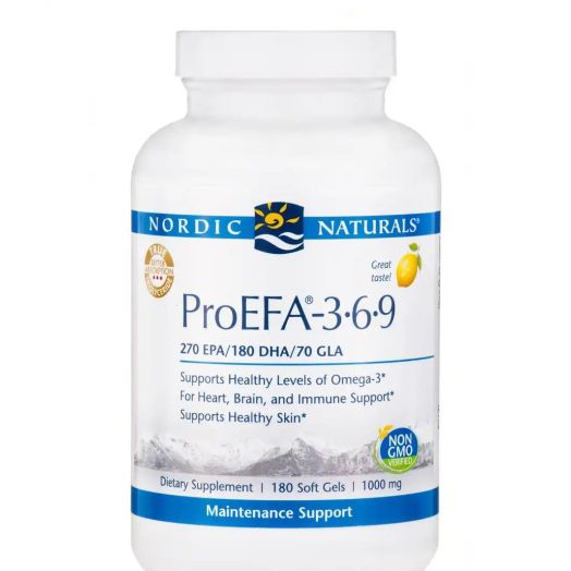 Nordic Naturals ProEFA-3.6.9 1000 mg, Lemon Flavor - 180 Soft Gels