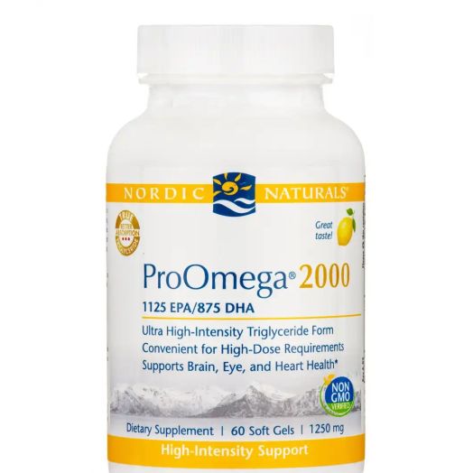 Nordic Naturals ProOmega 2000 mg, Lemon Flavor - 60 Soft Gels
