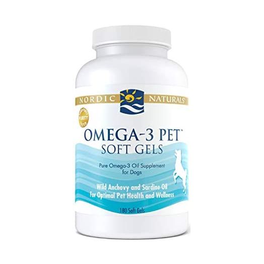 Nordic Naturals Omega-3 Pet, Unflavored - 330 mg Omega-3 Per Soft Gel - Fish Oil for Dogs with EPA & DHA - Promotes Heart, Skin, Coat, Joint, & Immune Health