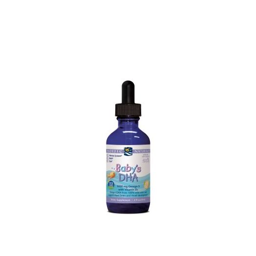 Nordic Naturals Baby's DHA Drops for Infant Brain + Visual Development, 1050mg Omega-3, 2 Fl Oz