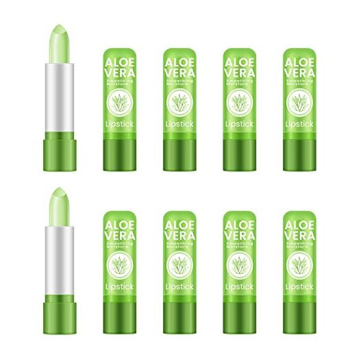 Ownest Aloe Vera Lipstick, Lips Moisturizing Magic Temperature Color Change Lipstick, Lip Care (10 Pack)