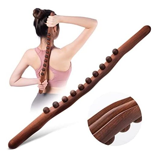 LWJenjoy Lymphatic Drainage Massager, Wood Therapy Massage Tools, Handheld Massage Stick for Neck and Back Pain Stomach Body Shaping Anticellulite Leg