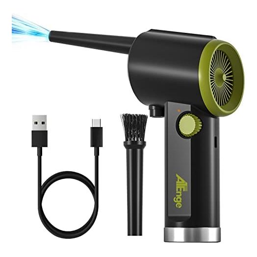 Compressed Air Duster, 41000 RPM Electric Air Duster, Handheld Cordless Air Duster, Stepless Speed Motor, 6000mAh Rechargeable Air Blower, Type-C Fast Charge, for Computer, Keyboard, Pet House…