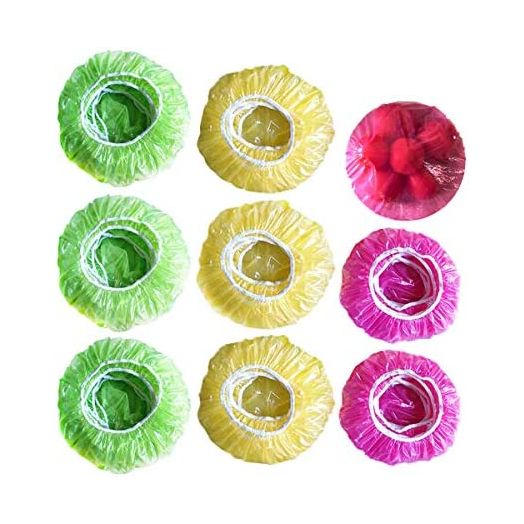 Elastic Food Storage Covers Reusable Stretch Plastic Wrap Bowl Covers Elastic Alternative to Foil for Family Outdoor Picnic 3 Size (60)