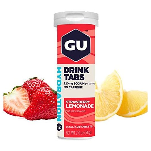 GU Energy Hydration Electrolyte Drink Tablets, 4-Count (48 Servings), Strawberry Lemonade