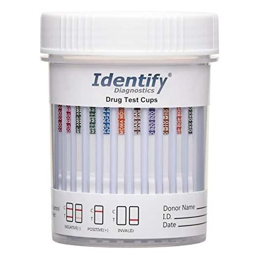 Identify Diagnostics 12 Panel Drug Test Cup with BUP, Testing Instantly (5 Pack)