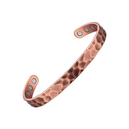 Hammered Copper Bracelet for Women and Men