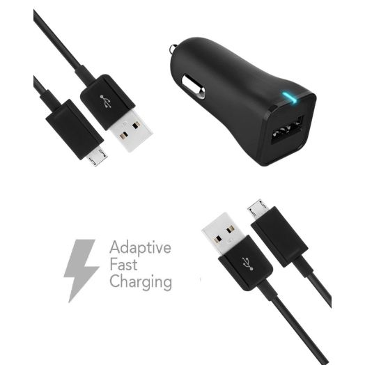 Ixir Huawei P8max Charger Micro USB 2.0 Cable Kit by Ixir - (Car Charger + Cable) True Digital Adaptive Fast Charging uses dual voltages for up to 50% faster charging!