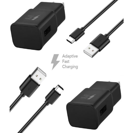 Ixir Samsung Galaxy S8 Fast Charger -2 Type-C Cables -2Wall Chargers 2-Type-C Cables- Adaptive Fast Charging uses dual voltages for up to 50% faster charging! by Ixir