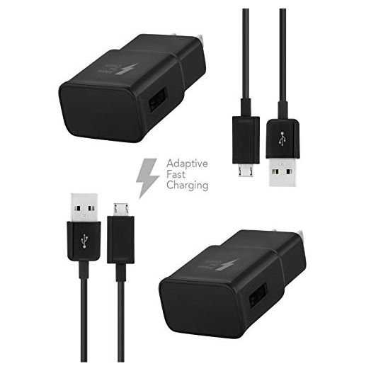 Ixir Motorola RAZR M XT905 Charger Fast Micro USB 2.0 Cable Kit by TruWire - {2 Fast Wall Charger + 2 Micro Cable} True Digital Adaptive Fast Charging uses dual voltages for up to 50% faster charging!