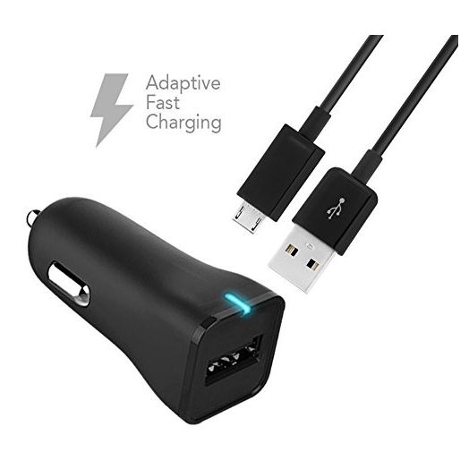 Ixir BlackBerry Classic Non Camera Charger Micro USB 2.0 Cable Kit by TruWire { Car Charger + 3 Micro USB Cable} True Digital Adaptive Fast Charging uses dual voltages for up to 50% faster charging!