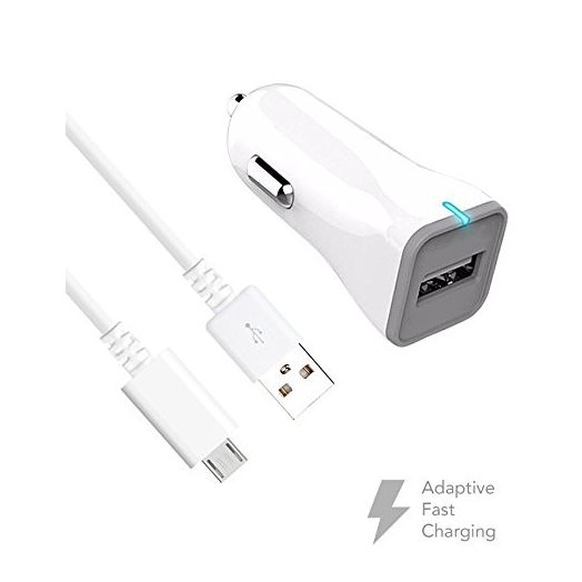 Ixir LG Connect 4G MS840 Charger Micro USB 2.0 Cable Kit by TruWire {2 Car Charger + 2 Micro USB Cable} True Digital Adaptive Fast Charging uses dual voltages for up to 50% faster charging!