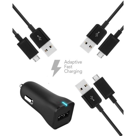 Ixir BlackBerry Torch 9850 Charger Micro USB 2.0 Cable Kit by Ixir (Car Charger + Cable) True Digital Adaptive Fast Charging uses dual voltages for up to 50% faster charging!
