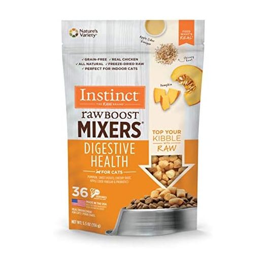 Instinct Freeze Dried Raw Boost Mixers Grain Free Digestive Health Recipe All Natural Cat Food Topper