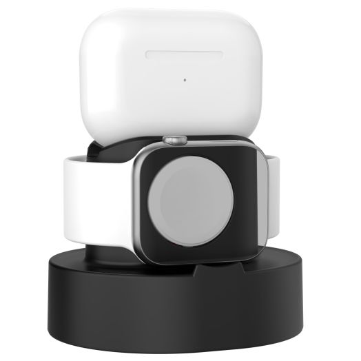 SOKUSIN Stand for Apple Watch Charger - iWatch AirPod Charging Stand Holder Dock Compatible with Apple Watch Series 9 8 Ultra2 Ultra SE2 7 6 SE 5 4 3 2 and AirPods 1/2/3/ProNightstand Mode Black