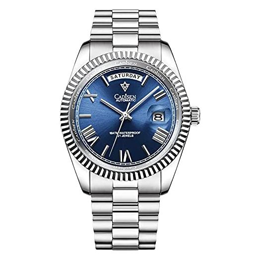 CADISEN Men Automatic Mechanical Watch Business Waterproof MIYOTA 8285 Movement Mens Wristwatch