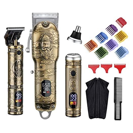 RESUXI Hair Clippers for Men Beard Trimmer Nose Hair Trimmer 3pcs Set