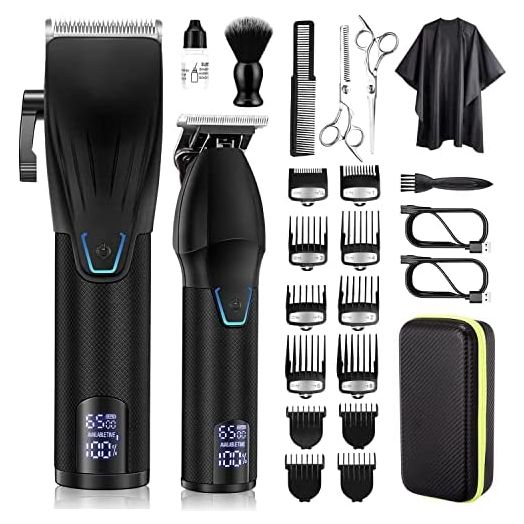 Karrte Professional Hair Clippers and Trimmer Kit for Men,Barber Clipper Set Cordless Hair Cutting,Beard Trimmer Grooming Haircut Kit
