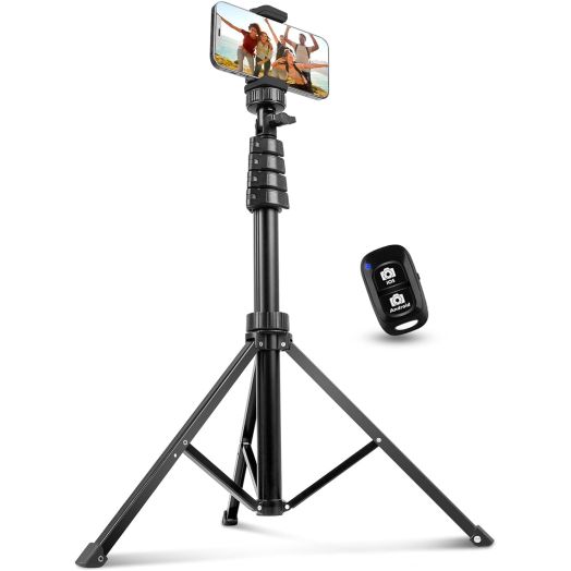 Aureday 62" Phone Tripod Accessory Kits, Camera & Cell Phone Tripod Stand with Wireless Remote and Universal Tripod Head Mount, Perfect for Selfies/Video Recording/Vlogging/Live Streaming