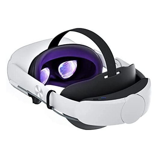 Saqico Head Strap with Battery for Oculus Quest 2, 10000mAh Battery Pack Extend 8H Playtime, Fast Charging VR Power, Adjustable Elite Strap Replacement Accessories for Oculus/Meta Quest 2