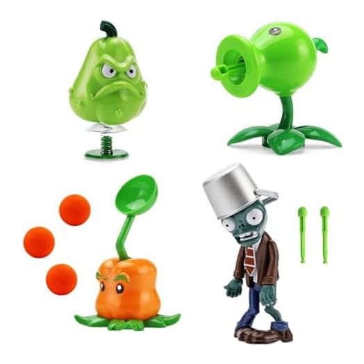 4 PCS Plants and Zombies Toys Action Figures Zombies PVZ Toys Sets 1 2 Series Great Gifts for Kids and Fans,Birthday and Christmas Party